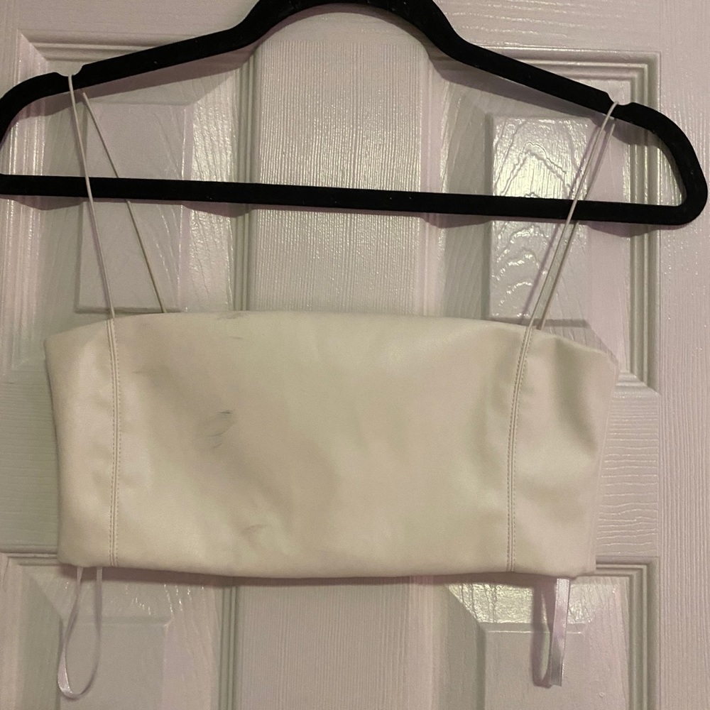 White leather top